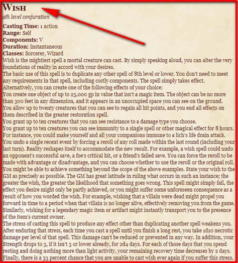 d&d 5e wish spell|youtube.